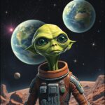 A green alien observing what is happening on earth and TechOnion got hold of the report.