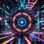 A surreal and imaginative representation of quantum computing, featuring a futuristic quantum computer at its core. The design includes glowing, translucent qubits swirling in superposition, resembling a cosmic dance of particles in a vibrant, neon-lit environment. In the background, traditional computers fade away into obscurity, depicted as ancient relics. The scene is layered with intricate designs that represent quantum mechanics concepts like entanglement and superposition, all under a starry, interstellar sky. The overall color palette should be a mix of deep blues, purples, and bright neon greens, with cinematic lighting that highlights the complexity and elegance of the technology. The composition should feel both futuristic and otherworldly, as if it exists in a parallel universe where quantum computing has transformed reality. Incorporate elements like floating holographic displays showcasing complex calculations, and a sleek, minimalist design that emphasizes the beauty of advanced technology. The artwork should evoke a sense of wonder and curiosity about the future of computing.