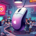 An illustration of the Apple Magic Mouse