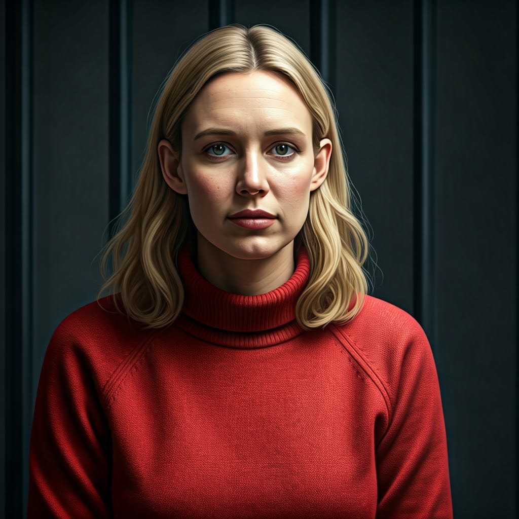 An AI generated image of Elizabeth Holmes formerly of Theranos