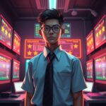 An illustration of a young student who uses Gauth AI to help him with his homework.