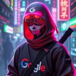 A ninja assassin illustrating how google ai mode is a plan to kill the internet