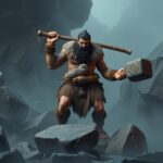 a digital caveman banging rocks - an illustration of what it's like to not know about MCP Model Context Protocol