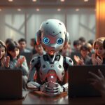 An illustration of a an ai bot as the popular kid illustrating how Model Context Protocol (MCP) made LLM models cool in tech