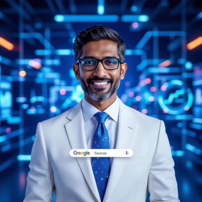 Sundar Pichai’s Algorithmic Existence: How Google’s CEO Lives Inside His Own Search Results
