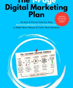 The book cover for The 1-Page Digital Marketing Plan by Simba Mudonzvo.